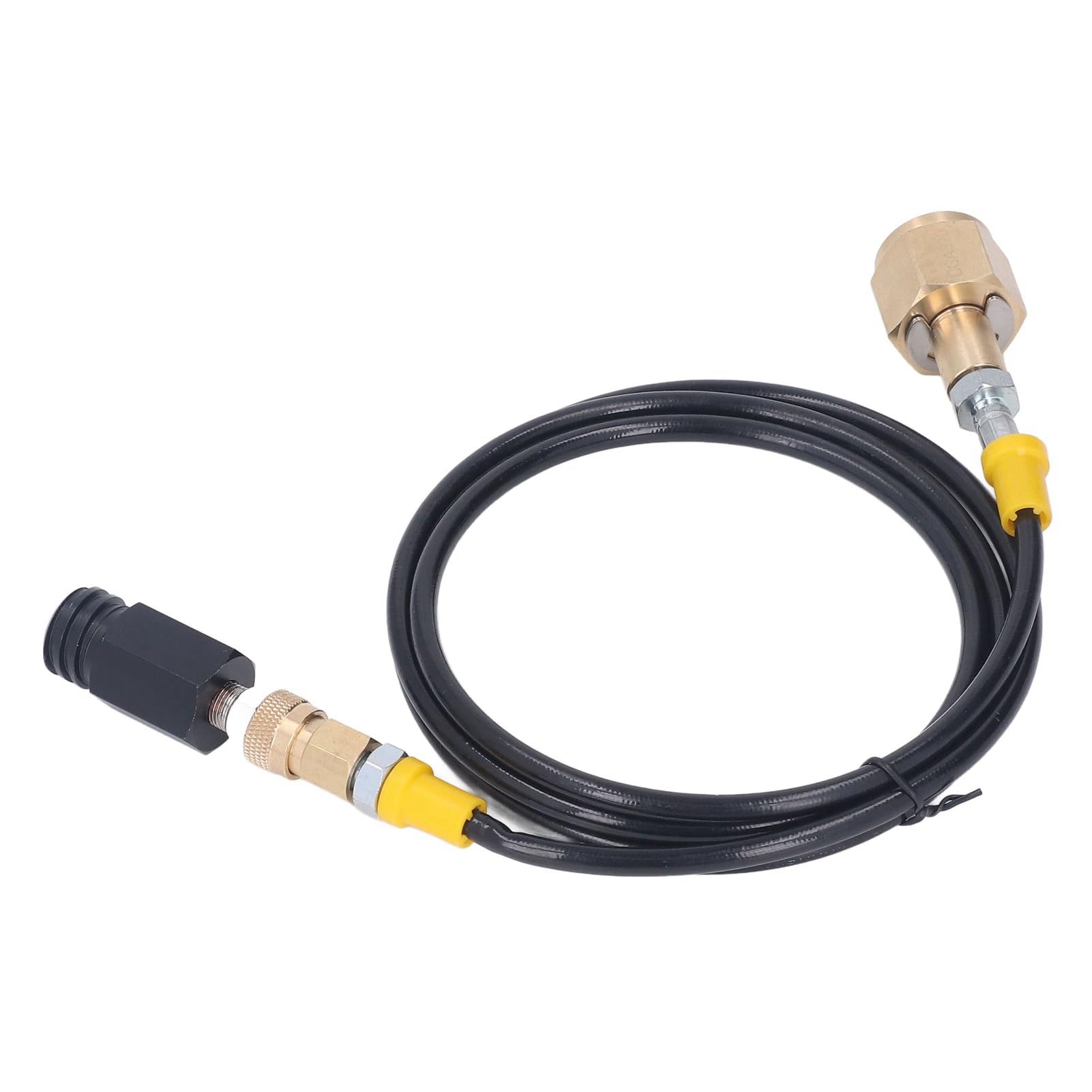 Adapter do uzupełniania napojów gazowanych – Złącze zbiornika butli CO2 z 60-calowym wężem wysokociśnieniowym – Kompatybilny z zaworem CGA320, konstrukcja ze stali nierdzewnej i (Wąż