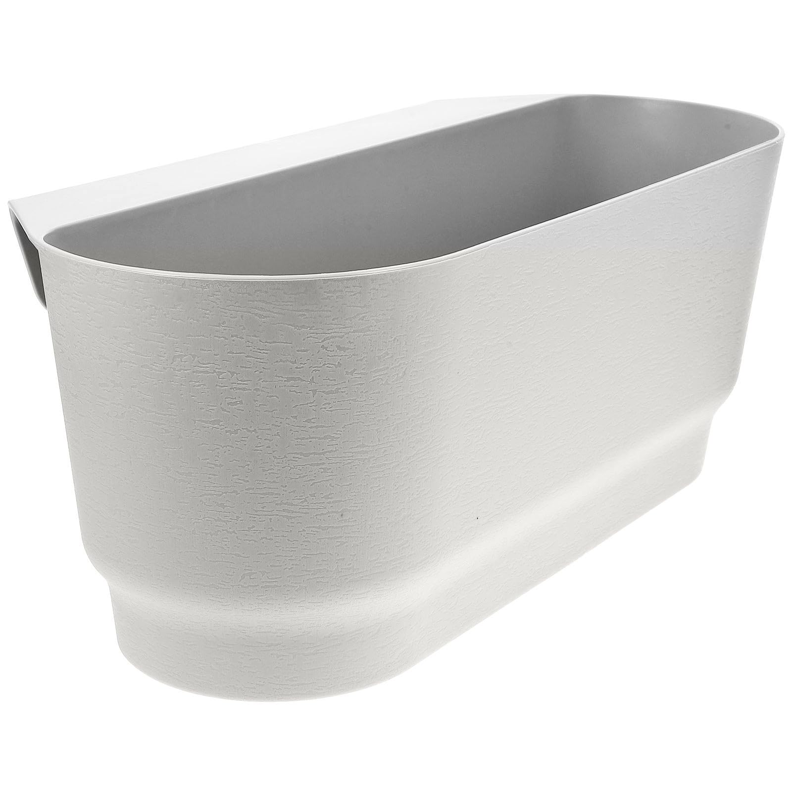 Pot de Fleur Suspendu en Plastique Blanc pour Plantes Succulentes, Robuste et Adapté pour Balcon ou Rambarde, Décoration Intérieure et Extérieure