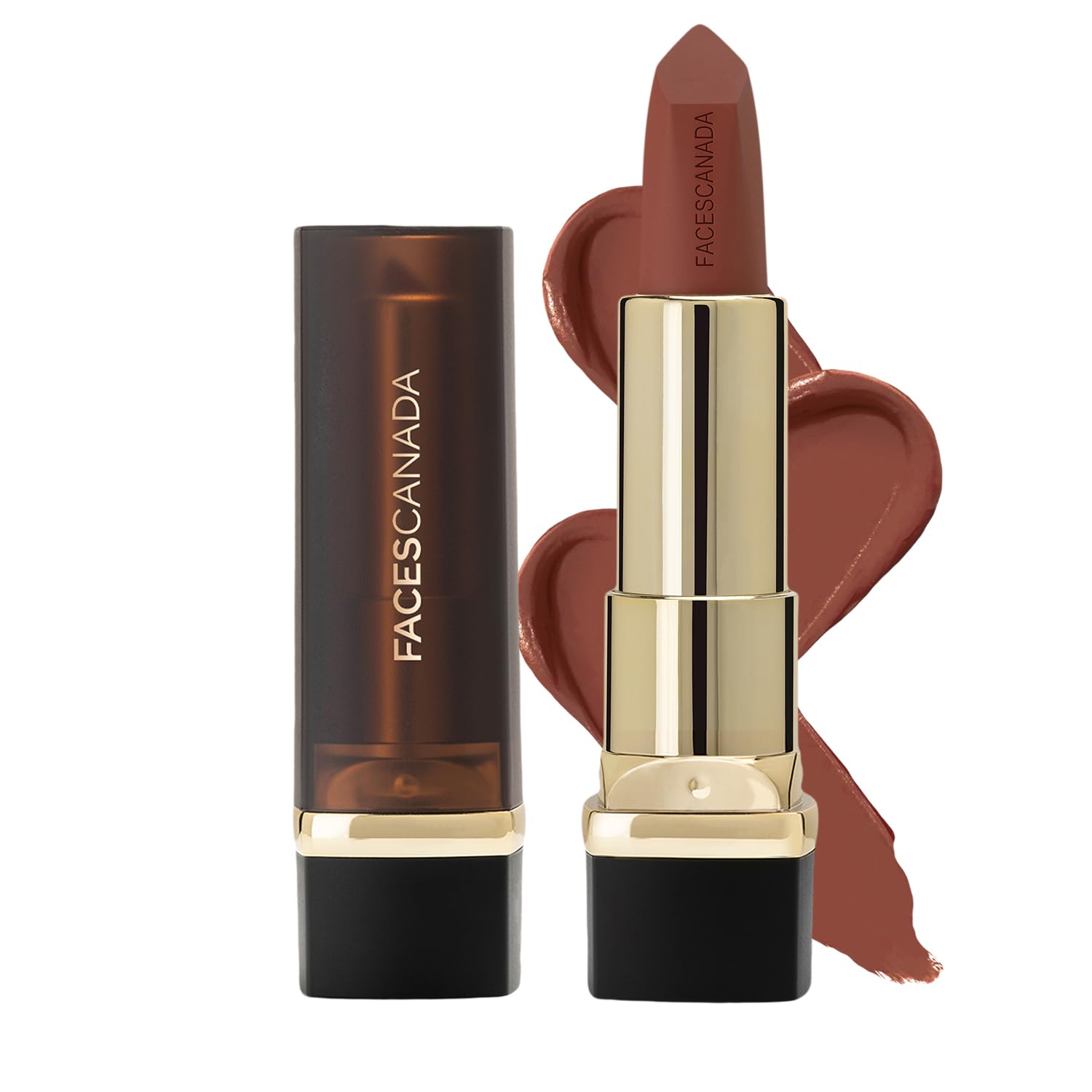 FACES CANADA Comfy Matte Creme Lipstick - Back To Basics, 4.2g | Long Stay | Creamy Matte Finish | Intense Color | Super Hydrating & Nourishing | Single Stroke Smooth Application