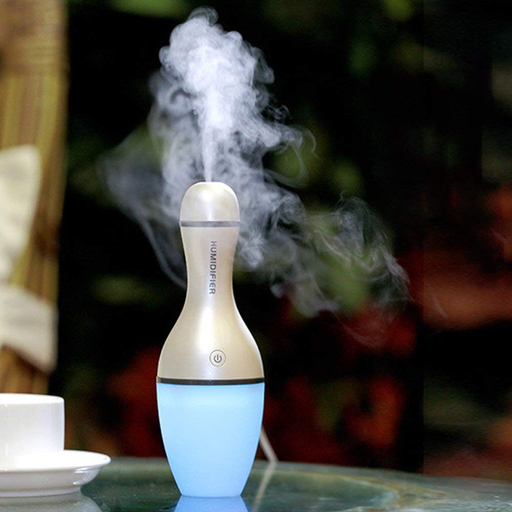 (with 15 YEARS WARRANTY) Bowling Humidifier Aroma Diffuser LED Night Light for Home Office Travel Car Restaurant Hotels Portable Oil Diffuser Air Purifier Air Freshener (Multicolor)-image-39