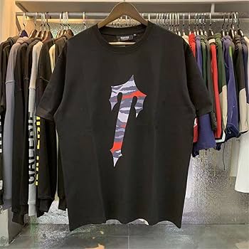 Trapstar London T-shirt unisex czarny podmorski niebieski