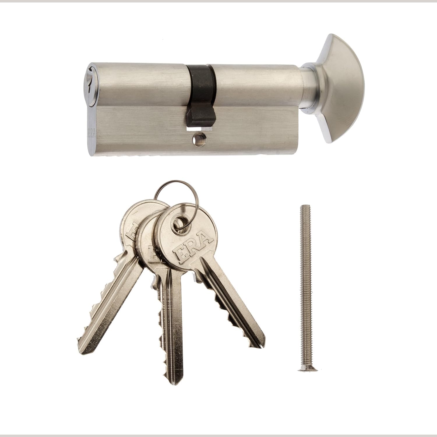 Royal Apex Door Barrel Open Security Copper Dual Lock & 3Keys Anti-Pick Wooden Lock For Home Core Lock Cylinders (80mm)