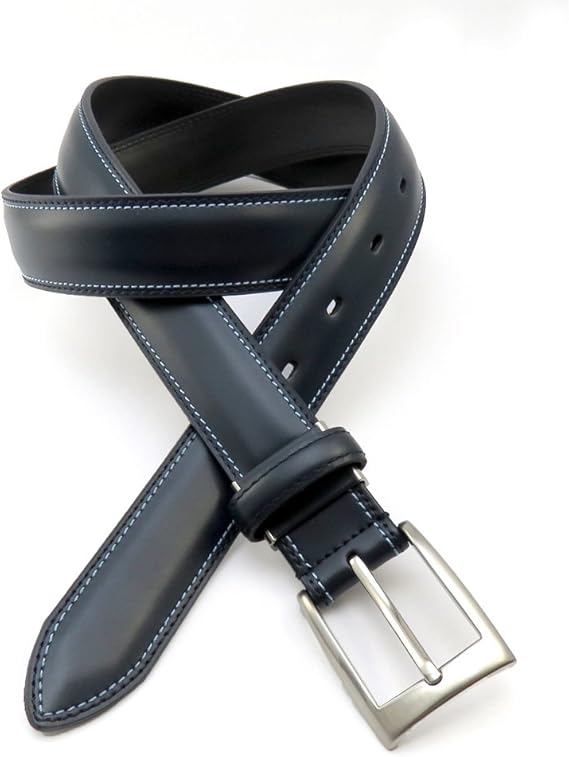 Amazon ベルト レザー ｗミシン 革 メンズ ビジネス 紳士 カジュアル 細身 幅 3cm 幅 国産 日本製 プレゼント ギフトサイズ調整 飯田工房 ベルト 通販