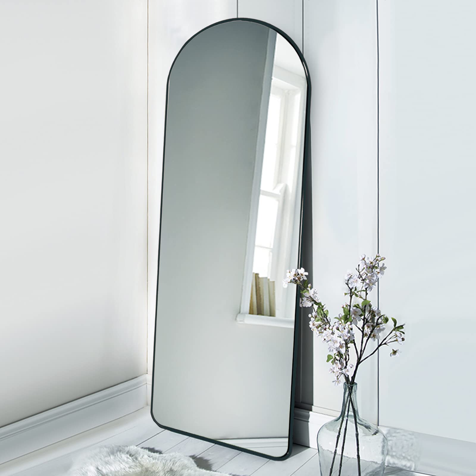 Full Length Arched Floor Mirror 