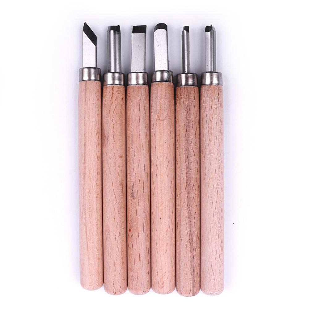 Narzędzia Rzeźbiarskie Dłuta Do Drewna Narzędzia Rzeźbiarskie Dłuto 6 Sztuk Profesjonalny Wood Carving Hand Dusterworking Dustel Dutór Zestaw Narzędzi
