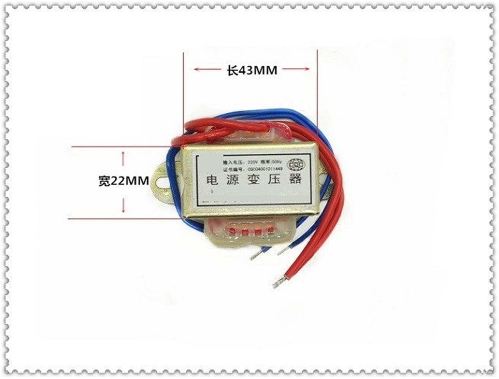 1 x transformator mocy EI41-5W DB-5VA 380V do 9V/12V/15V/18V/24V/220V AC (pojedynczy obrót 18 V)