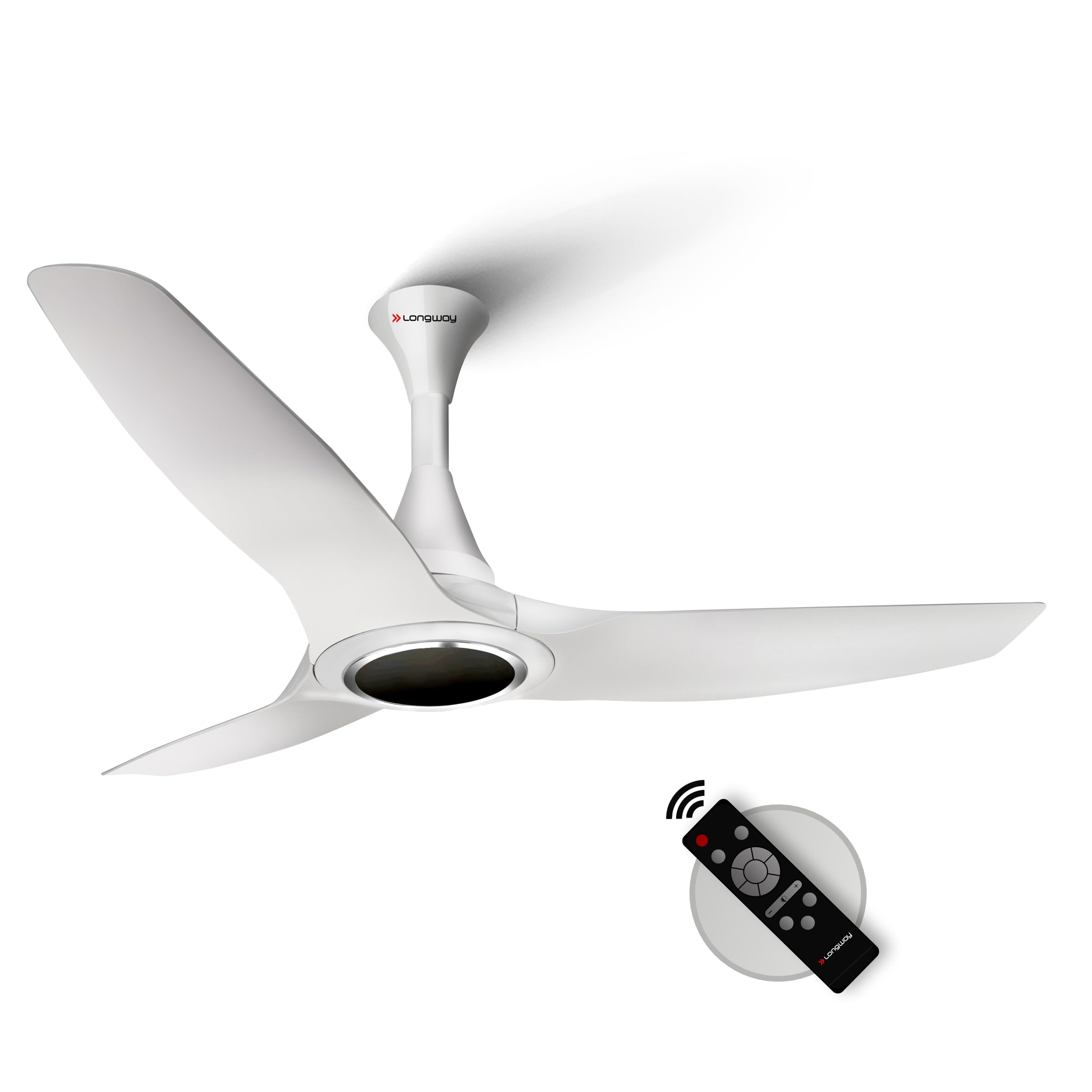 LONGWAY Glideon 1200mm BLDC Ceiling Fan with Remote Control | Premium Look with Ultra Silent Performance | ABS Blade & Body | BEE 5 Star Rated | Anti-Dust Ceiling Fan | 5 Years Warranty (White)-image-34