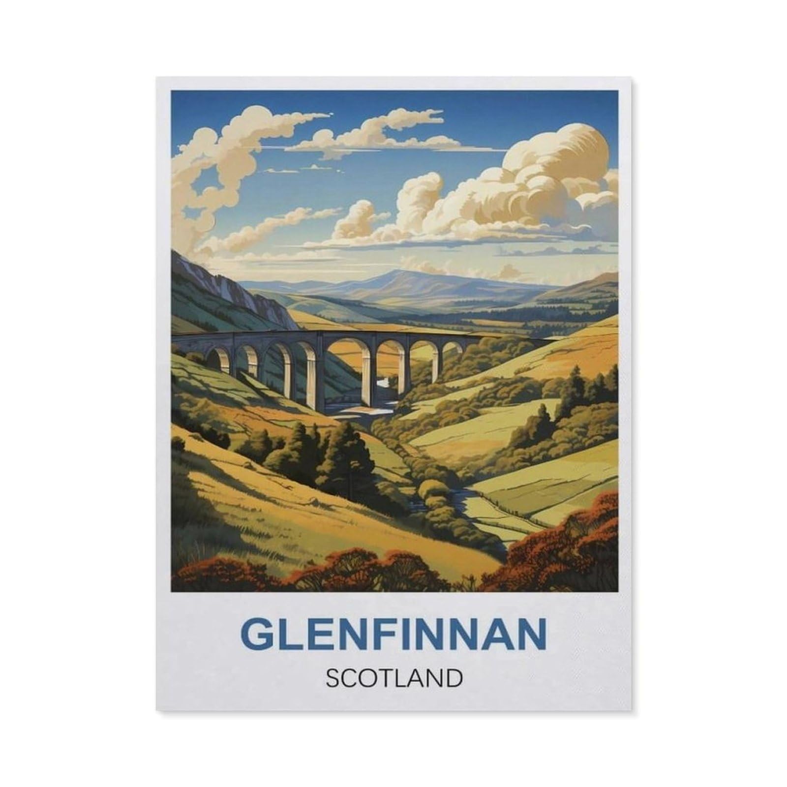 BEAYODKP 5D DIY Diamond Painting kit，Glenfinnan Scotland（50x60cm）