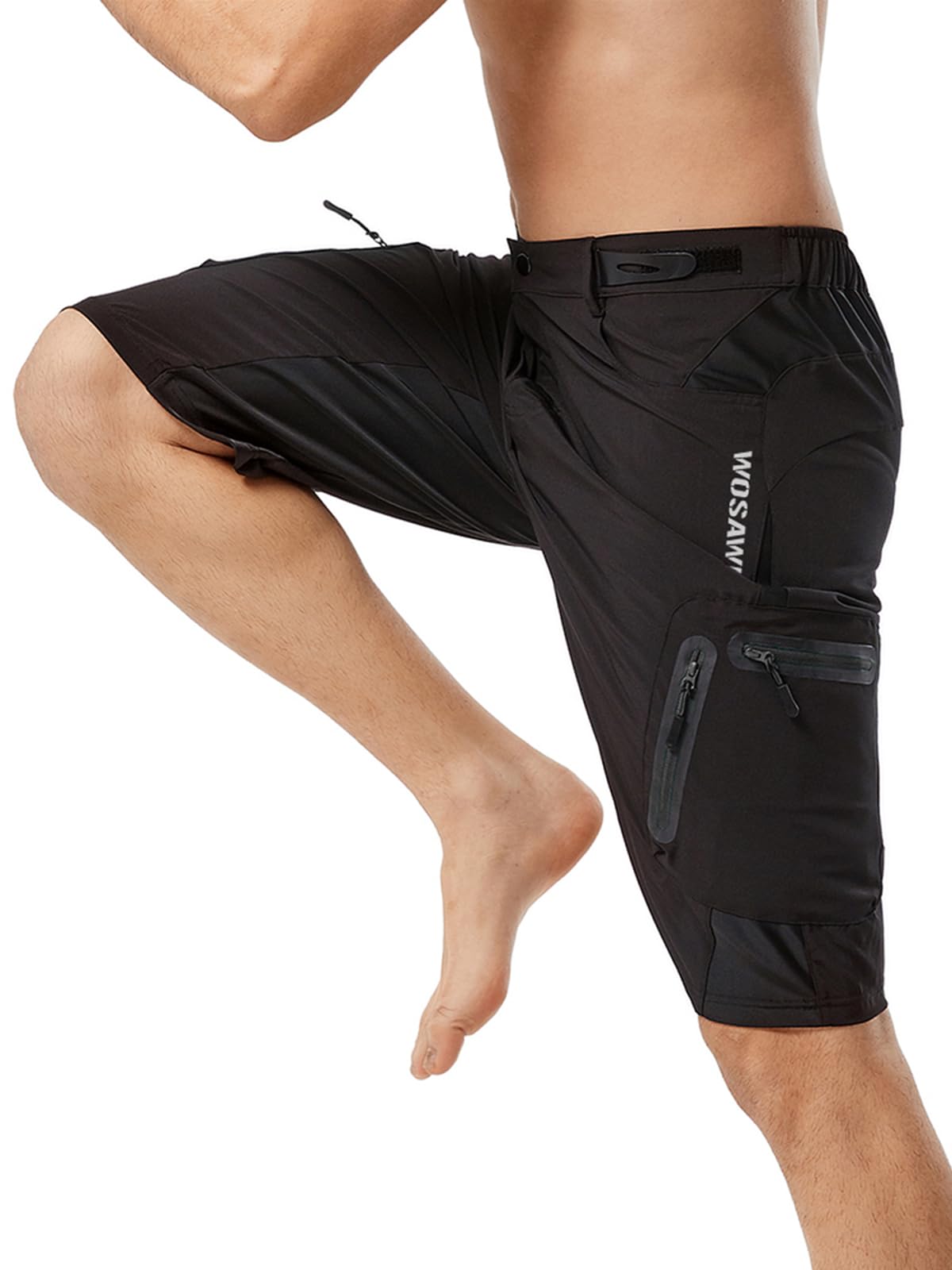 WOSAWE Shorts de Cyclisme Respirant Confortable Cuissard de Vélo pour Casual VTT Courir Equitation
