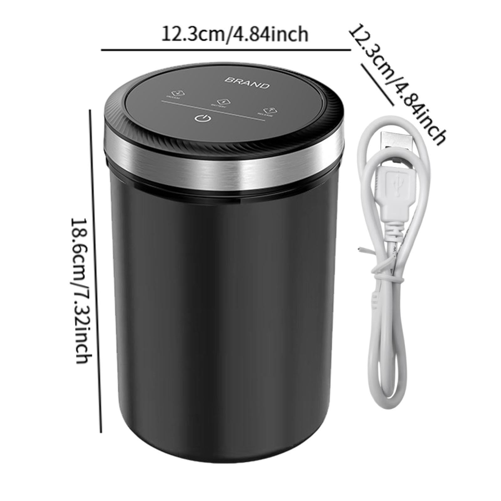 Colcolo Automatischer Vakuum-Kaffeebehälter, Vakuum-Lebensmittelaufbewahrungsbehälter, Kaffeebehälter aus Glas für Snacks, Kaffeebohnen, Trockenfutter, Zucker, Schwarz