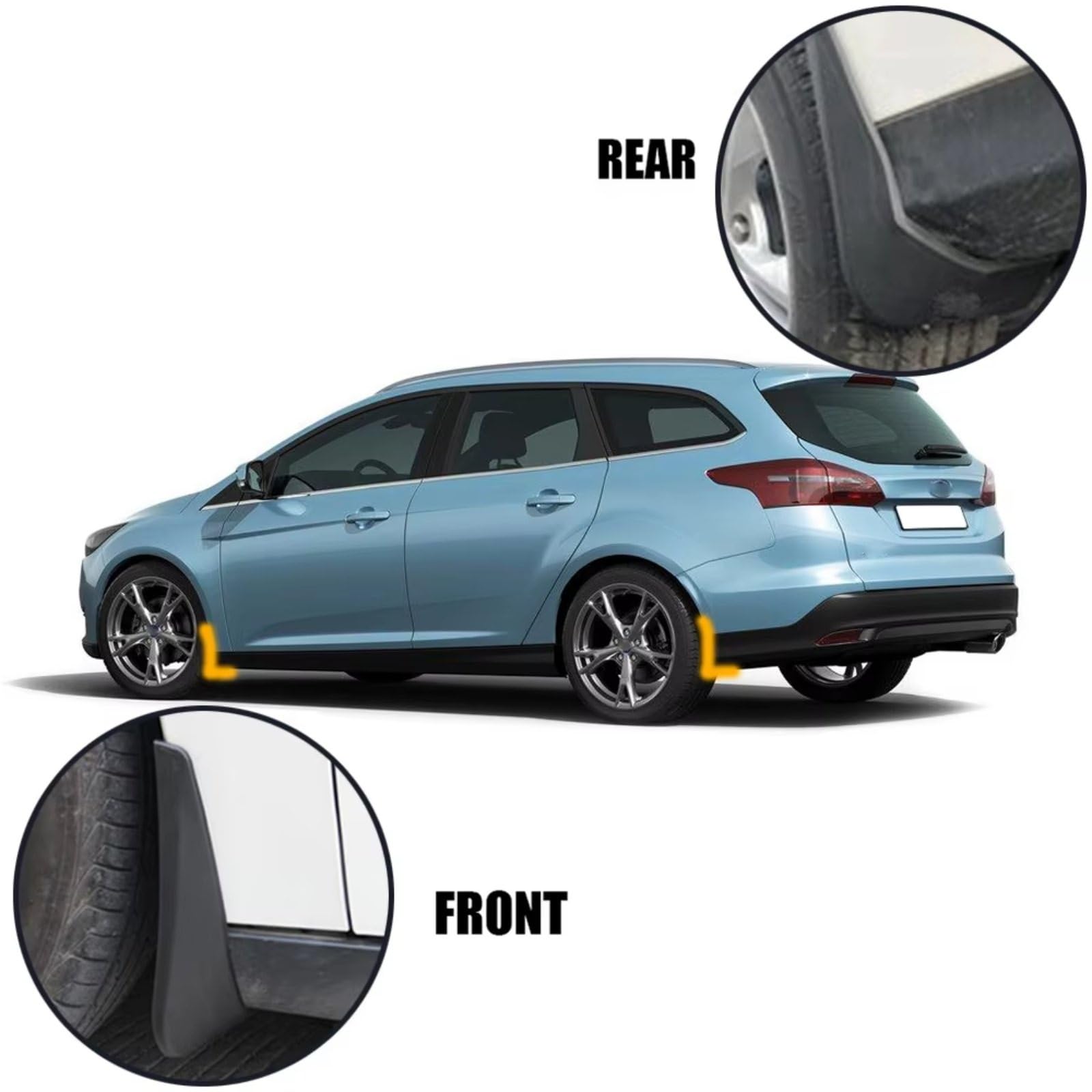 Für Ford Für Focus Für MK3 3 5dr Estate Kombi 2011-2019 Spritzschutz Vorne Hinten 2012 2013 2014-2018 2019 4x Schmutzfänger Kotflügel Set