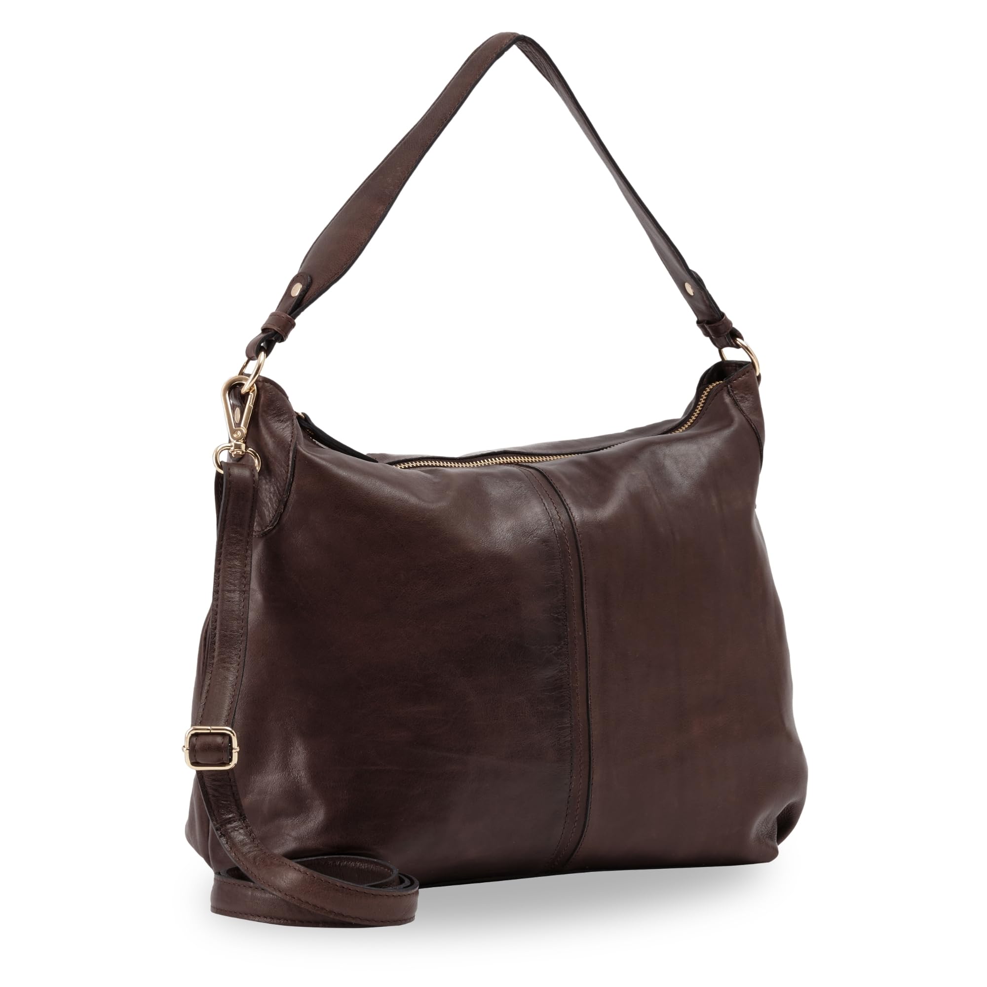 Gusti Hannah Damen Handtasche – Braun Leder, Vintage-Look