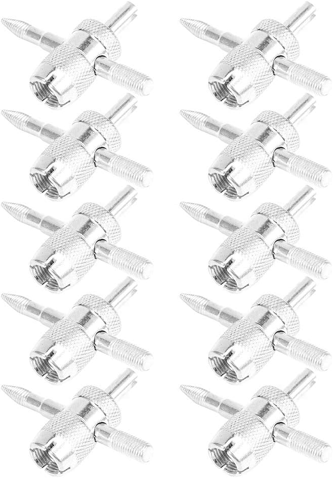 10pcs 4 - Way Tire Valve Core Key Remover Kit, Aluminum Alloy Valve Stem Tool for Car Motorcycle, Durable Tire Valve Core Removal and Installation Tool