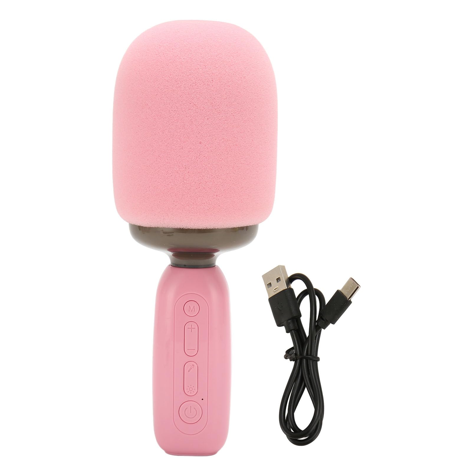 Bezprzewodowy Mikrofon do Karaoke Bluetooth ze światłem RGB, Ręczny Mikrofon do Karaoke dla Dorosłych Dzieci, Obsługa Inteligentnego Głosu AI, Zmiana Głosu, Chór dla 2 Osób