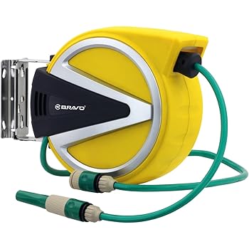 Automatischer Gartenschlauch Aufroller 10m Gartenschlauch Pvc 5 16 Mit Gartenspritze Und Kunststoff Klick Kupplung Aufroll Automatik Wandhalterung Abnehmbar Amazon De Baumarkt