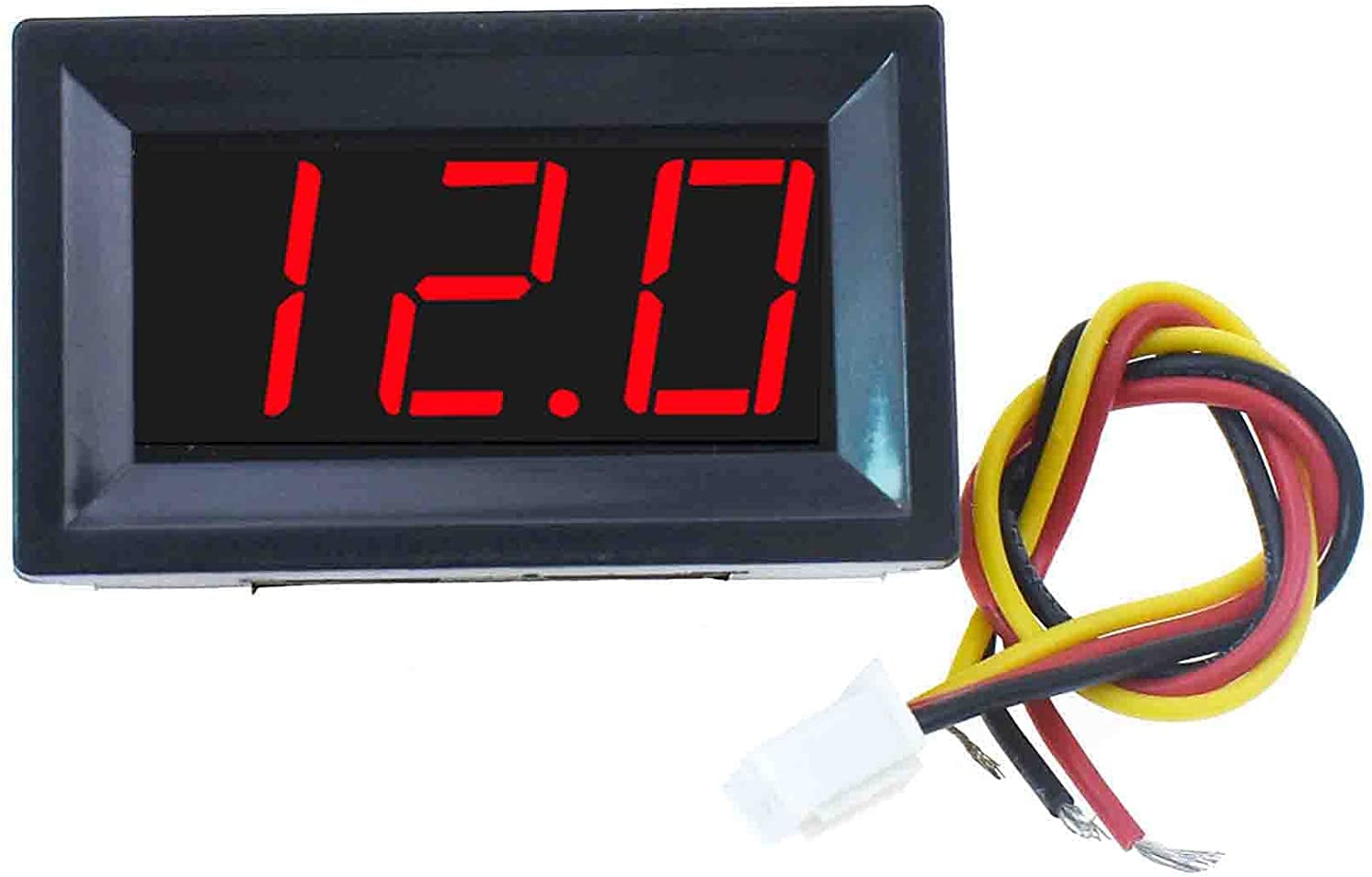 XH-B104 3 line 0-100V Digital Voltage Meter with high Precision fine Tuning Digital Meter Digital Display (Black Shell-red)