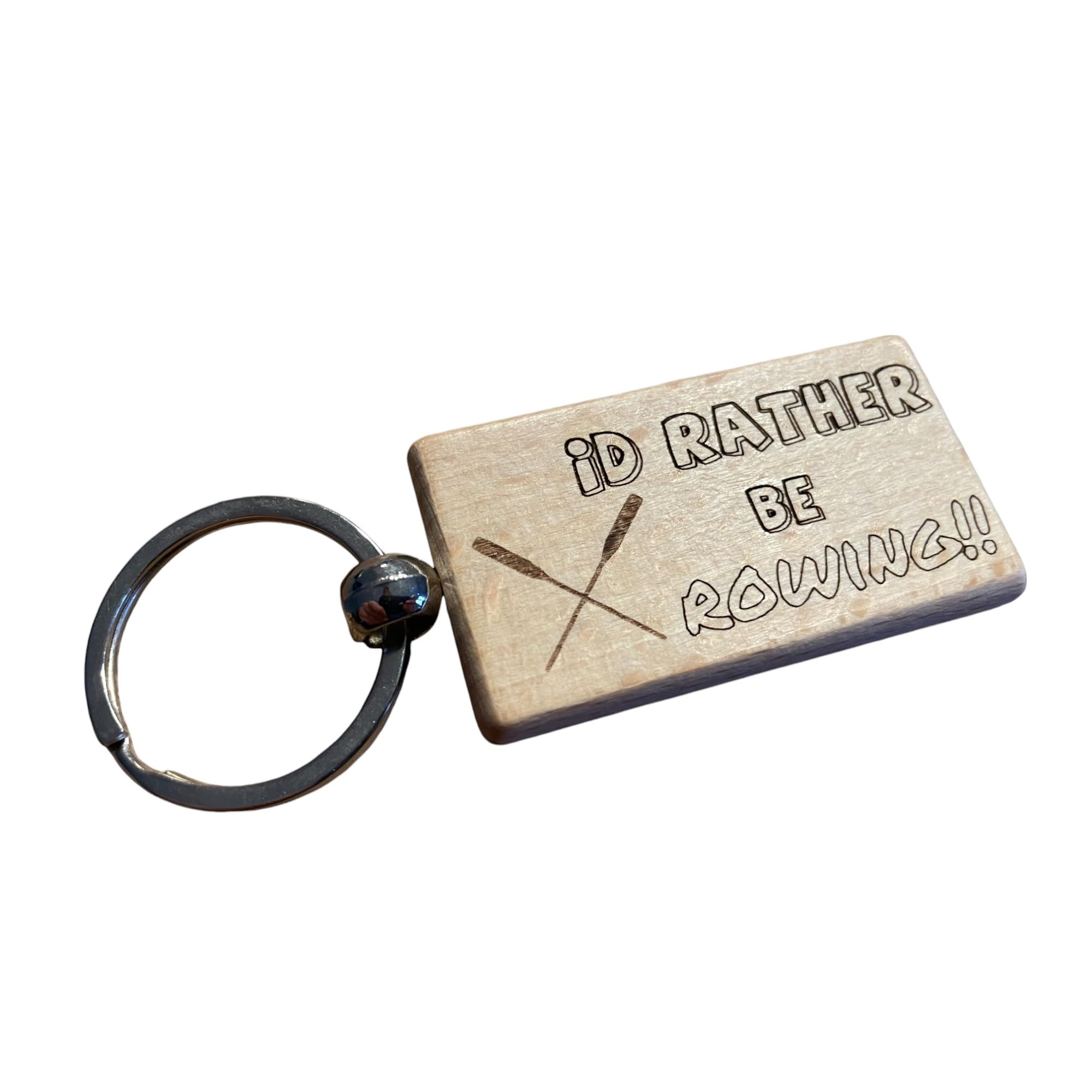 Ashton and Finch Rowing Keyring Gift – Wooden Laser Engraved Rower Key Ring Keychain