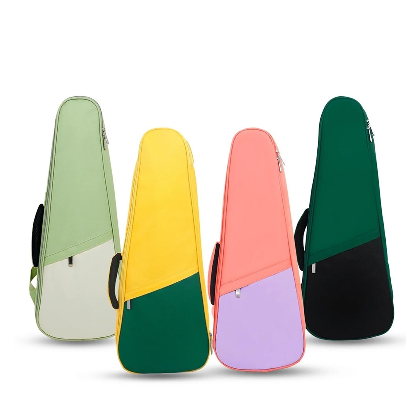 Funda para Guitarra Bolsa portátil de 26/27 Pulgadas for Guitarra, Bandolera Oxford de algodón Perlado, Impermeable, Mochila con Piezas y Accesorios(Dark Green)