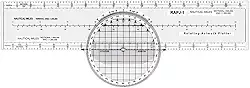 Medarchitect Régua de Cálculo de Aviação Plotter de Aviação com 8 Funções para Acessórios de Estudante Piloto Plotter de Azimute Giratório, Gráficos Wac, Plotter de Navegação Aérea para Uso de Navegaç