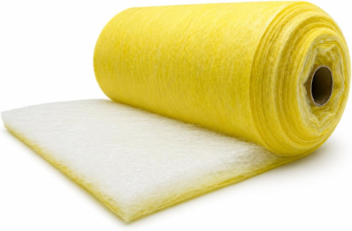 Paint Booth Exhaust Fiberglass Filter Roll, Heavy-Duty Paint Arrestor for Spray Booth (30" x 300ft)
