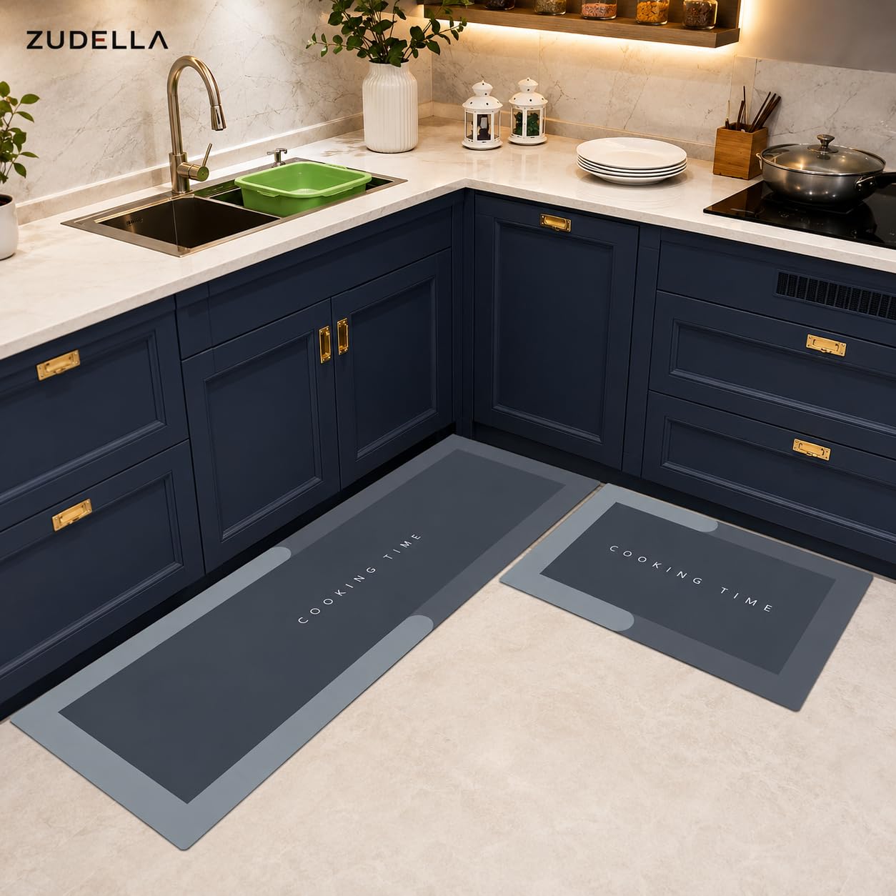 ZUDELLA Rubber Kitchen Mats - Non-Slip & Comfortable -6 ZUDELLA Rubber Kitchen Mats - Non-Slip & Comfortable -6
