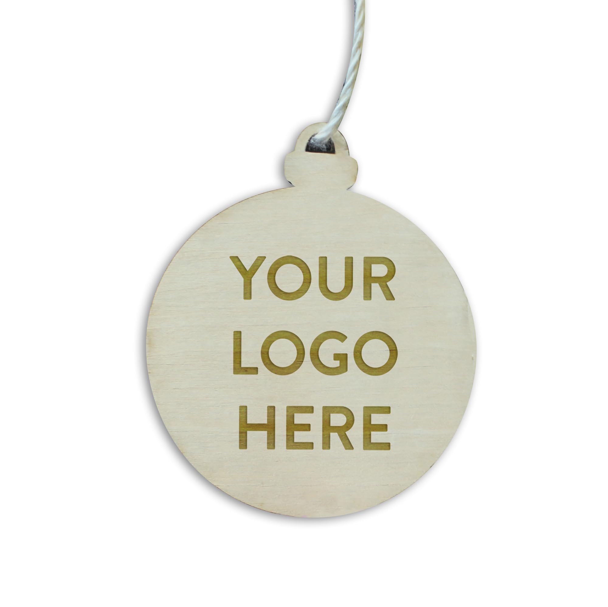 eBuyGB Personalised Company Logo Baubles, Bulk Xmas Gift for Employees, Custom Business Logo, Bauble School or Corporate (Sample)