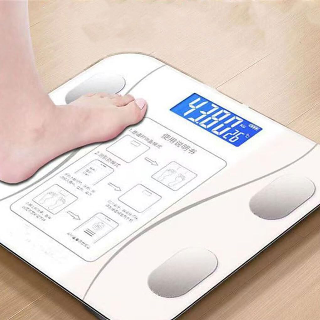 Ailan Dispositivo di misurazione del grasso corporeo Dati in tempo reale Compatto e facile da monitorare per la salute Adipometro corporeo scientifico digitale ABS Peso, Rosa