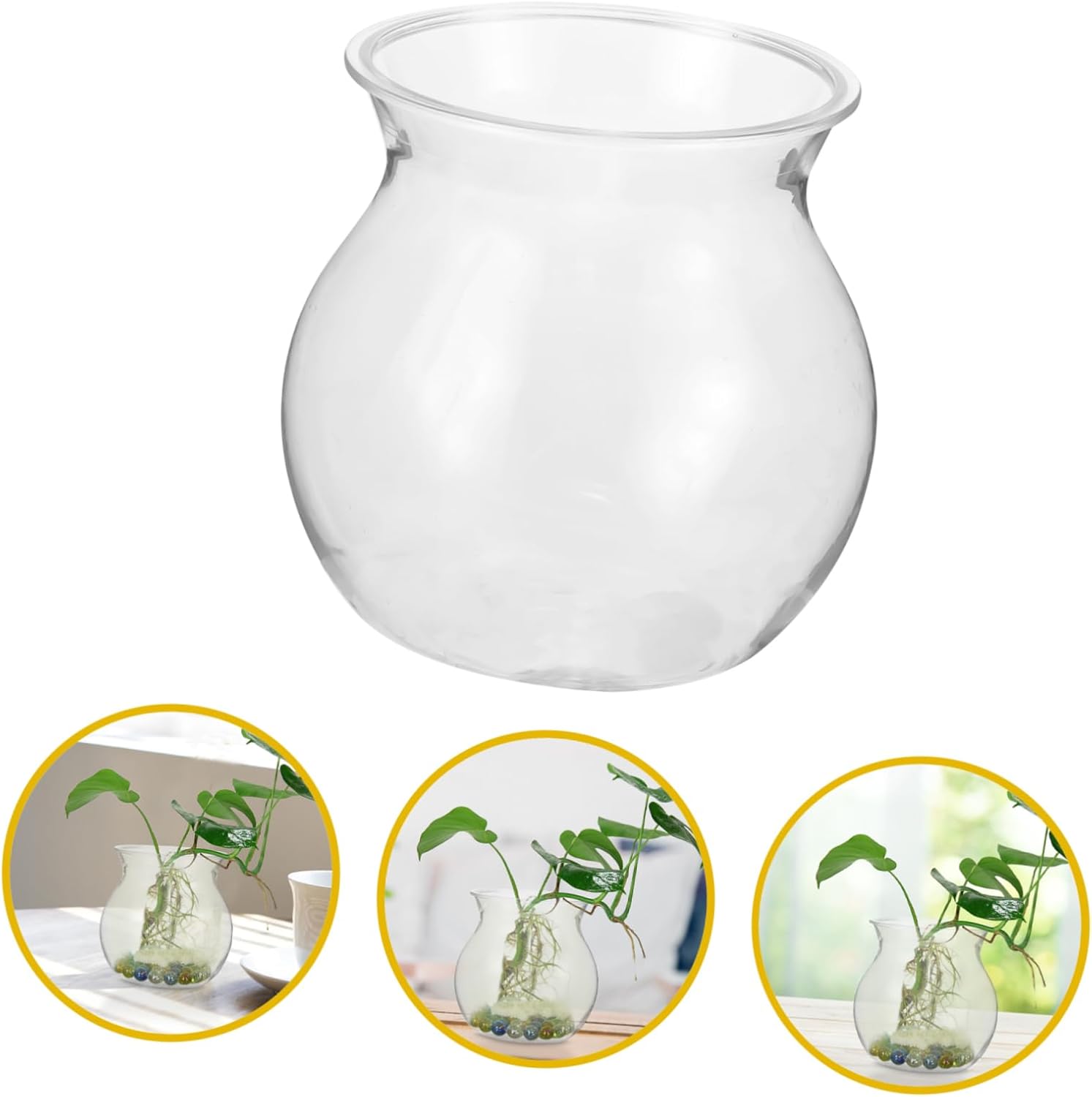 Healifty 10pcs Transparent Ecological Bottles Hydroponic Plant Containers for Succulent Breeding Desktop Planters Easy Care Moss Vessel Creative Micro Landscape Garden Decor