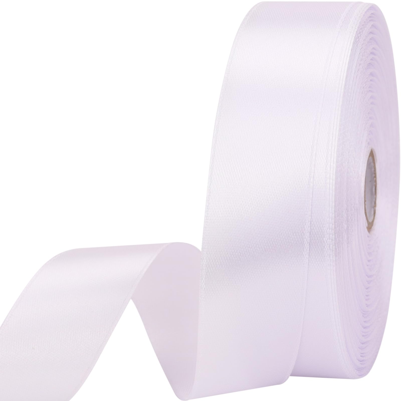 Photo 1 of 1 inches 50 Yard White Satin Ribbon for Gift Wrapping, Wedding, Crafts, Christmas,Easter, Floral, Hair, Invitation Decorations and More