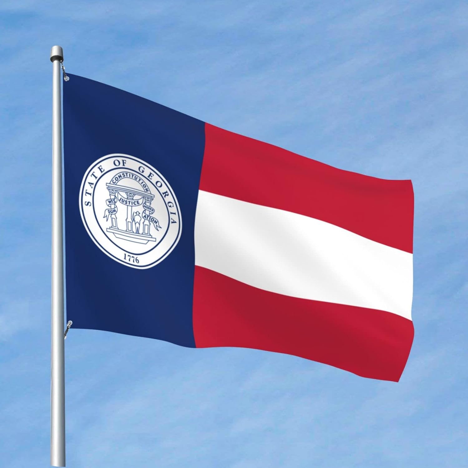 Flag Of The State Of Georgia (1920-1956) Flag 4x6 Ft Durable Polyester Funny Outdoor Decorative Banner Home Patio Flags Yard Welcome Flag