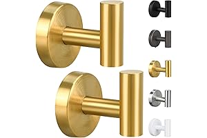 2 Pack Towel Hooks, Robe Hook for Bedroom Kitchen Hotel Office