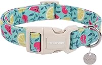 Vista 15 de DOGWONG Collar de algodón y cáñamo para perros, collar rosado resistente ajustable de tela natural suave para mascotas, lindo collar de boda
