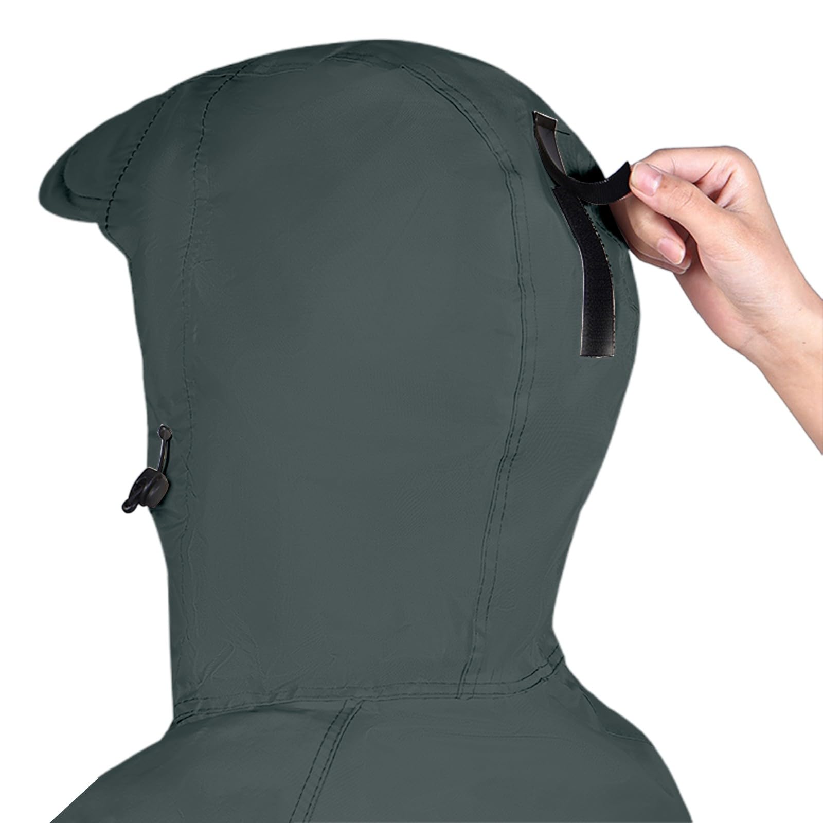 Chubasquero largo para hombre y mujer, impermeable, chaqueta de bicicleta, poncho de lluvia, mono a prueba de viento, chaqueta de lluvia para bicicleta, monocolor, chaqueta de trabajo gruesa