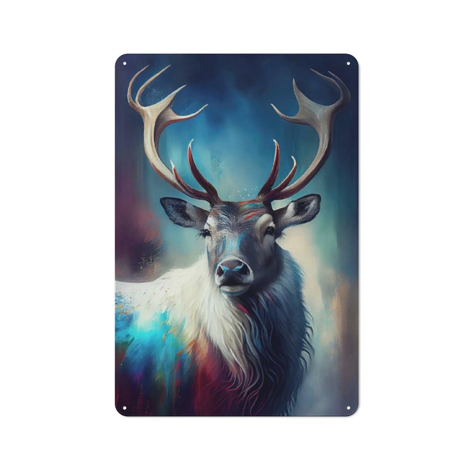 Junmoney The Wandering Reindeer Vintage Tin Sign 30X20cm For Garden Room Or Summerhouse, For A Newly Organised Room And Metal Sign Display