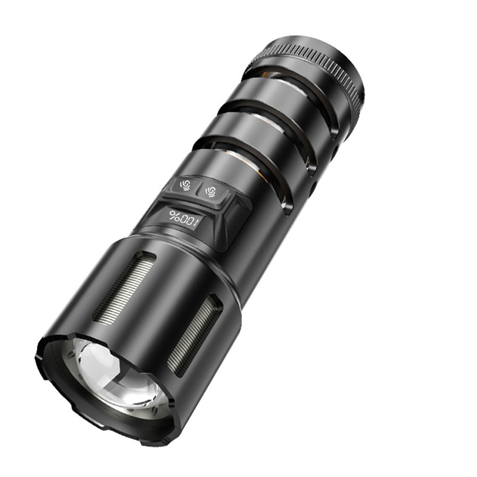Ngtfdcp One Color Rechargeable Torch, 2In1 High-Power Flashlight 36-Core Wick Zoom Waterproof Rechargeable With Safety Hammer For Camping,Hiking
