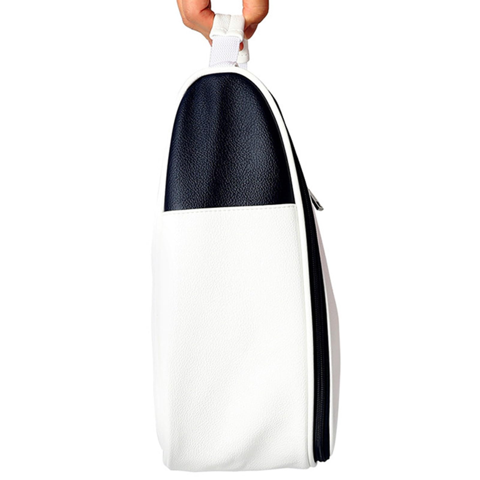 Tragbare Golfschuhtasche aus PU-Leder, Leichte Reise-Schuhtragetasche mit Reißverschluss, Sportschuhtasche mit Belüftung