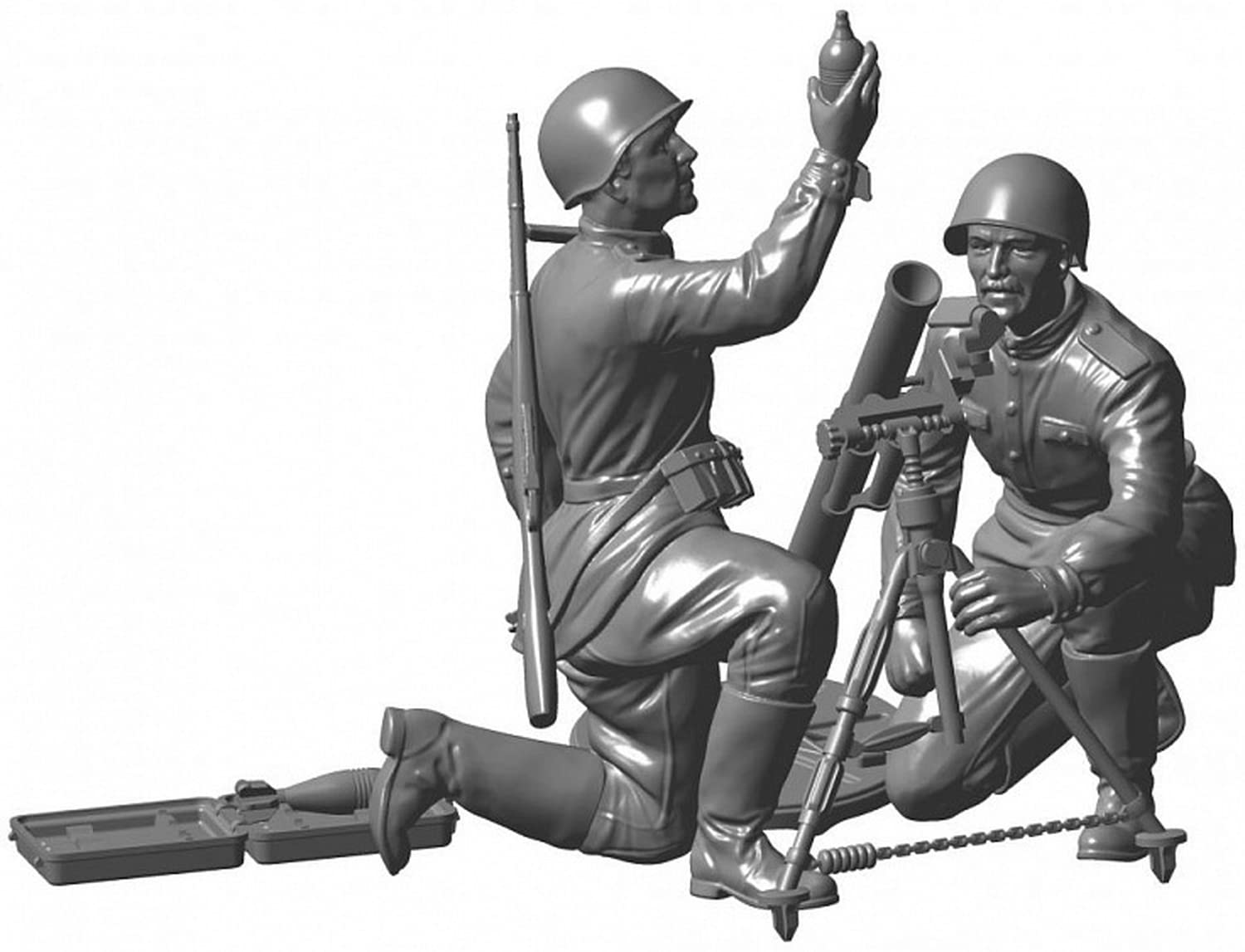 Zvezda 500783651-1:35 WWII Russisches Motorrad M-72 mit Mörser 