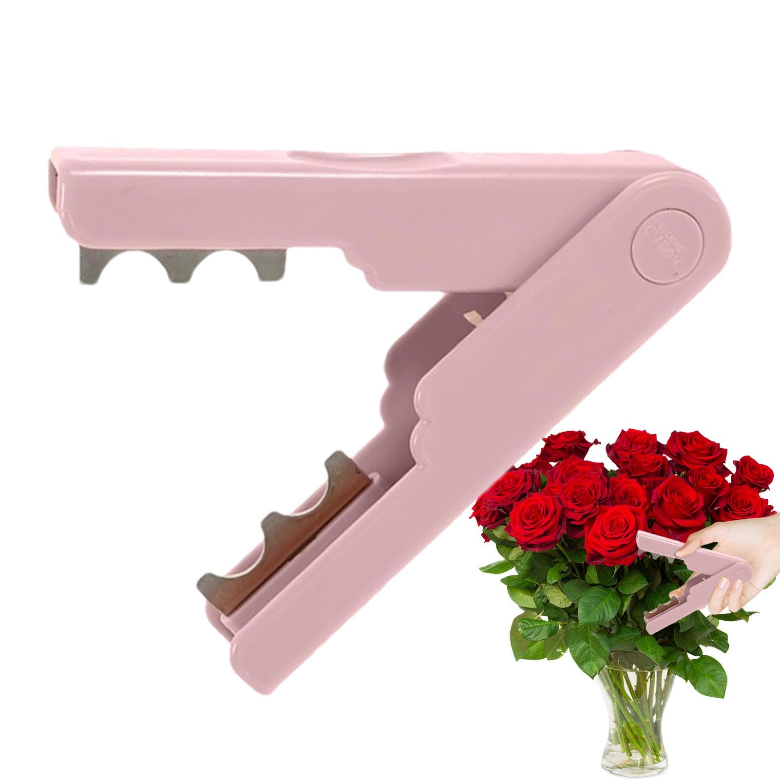 Rozenstekel Verwijderaar - Bloemsteel Schoonmaker - Stelen Ontdoen Ergonomische Grip 1 Set Felroze