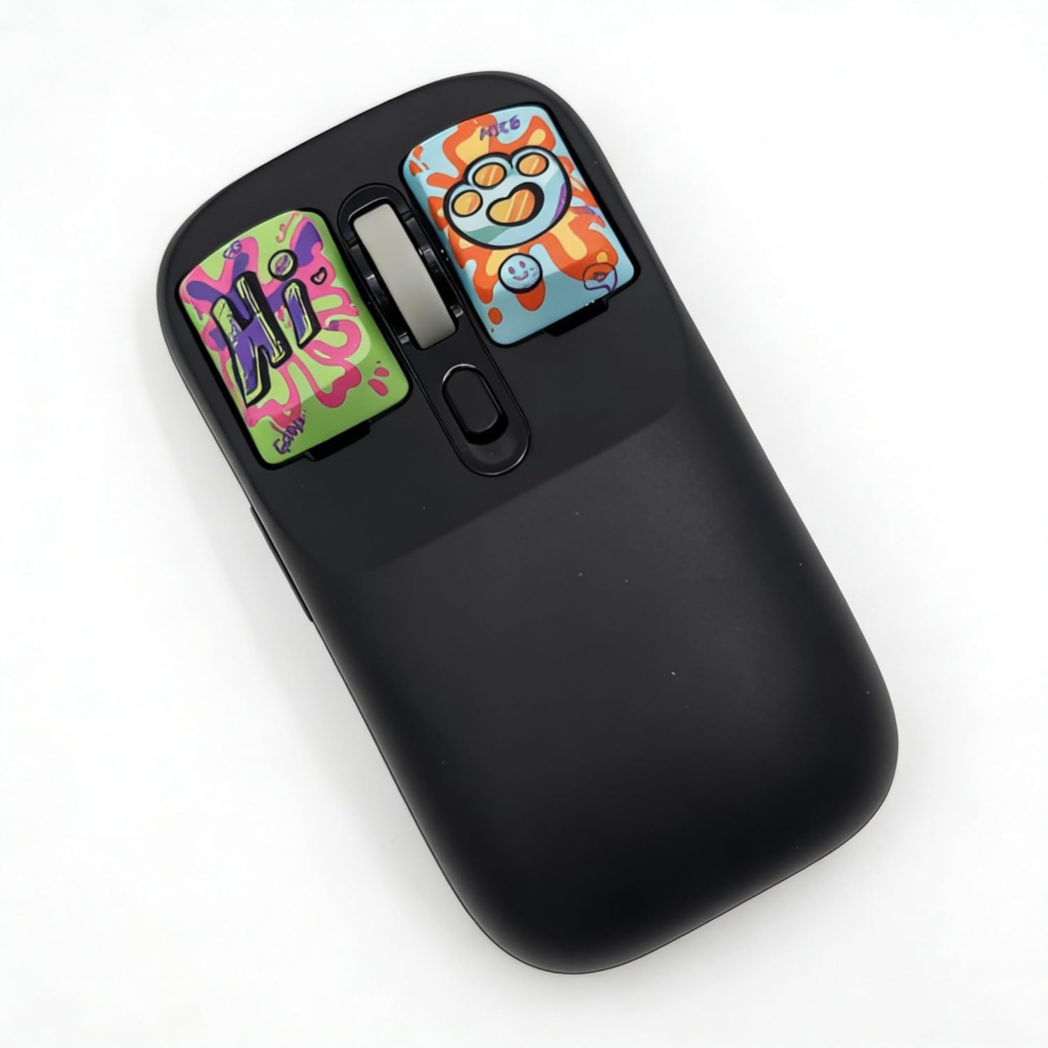 Retro Mouse 2.4G & Bluetooth Mouses Connectivity, Lightweight Rechargeable Wireless Mouse 100h Battery Life with USB Receiver, PC/Mac - Black