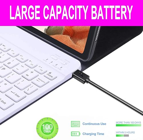 Miniatura 5 de SUYOOULIN Funda de teclado para Samsung Galaxy Tab S9 Plus S9+ de 12.4 pulgadas 2023 (SM-X810X816BX818U) con soporte para bolígrafo S, funda de