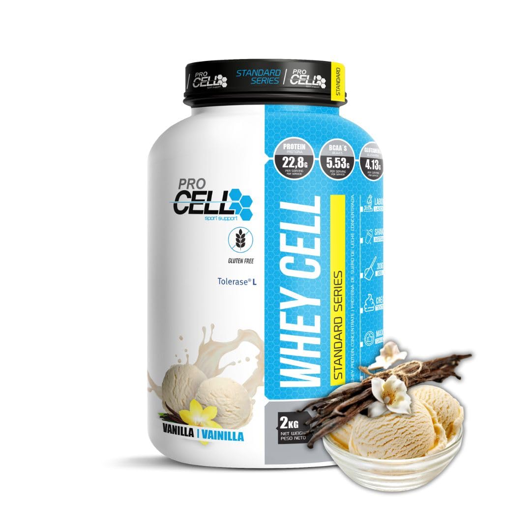 PROCELL | PACK WHEYCELL + CREACELL CREAPURE 300 gr + SHAKER | Proteína Whey Pura para Aumentar Masa Muscular | Creatina Monohidratada Pura (99%) Creapure® | (2 kg, Vainilla)