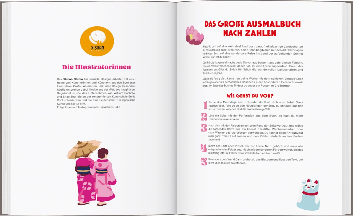 Japan - Das große Ausmalbuch nach Zahlen (DUMONT Geschenkbuch)