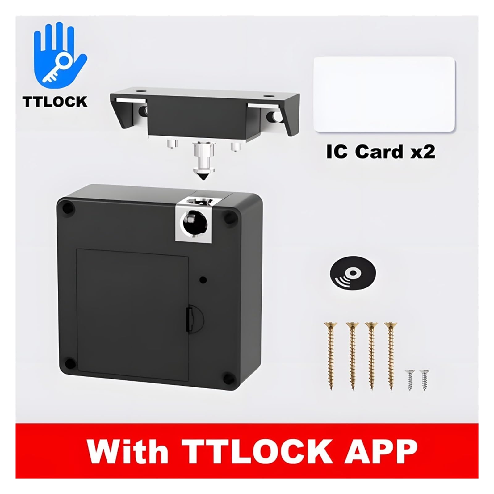 Inteligentny zamek, blokada linii papilarnych, elektroniczny zamek do szafki Inteligentne zamki NFC RFID Ukryty zamek do szafki DIY z zamkiem zatrzaskowym do szuflady szafki z podwójnymi drzwiami z dr