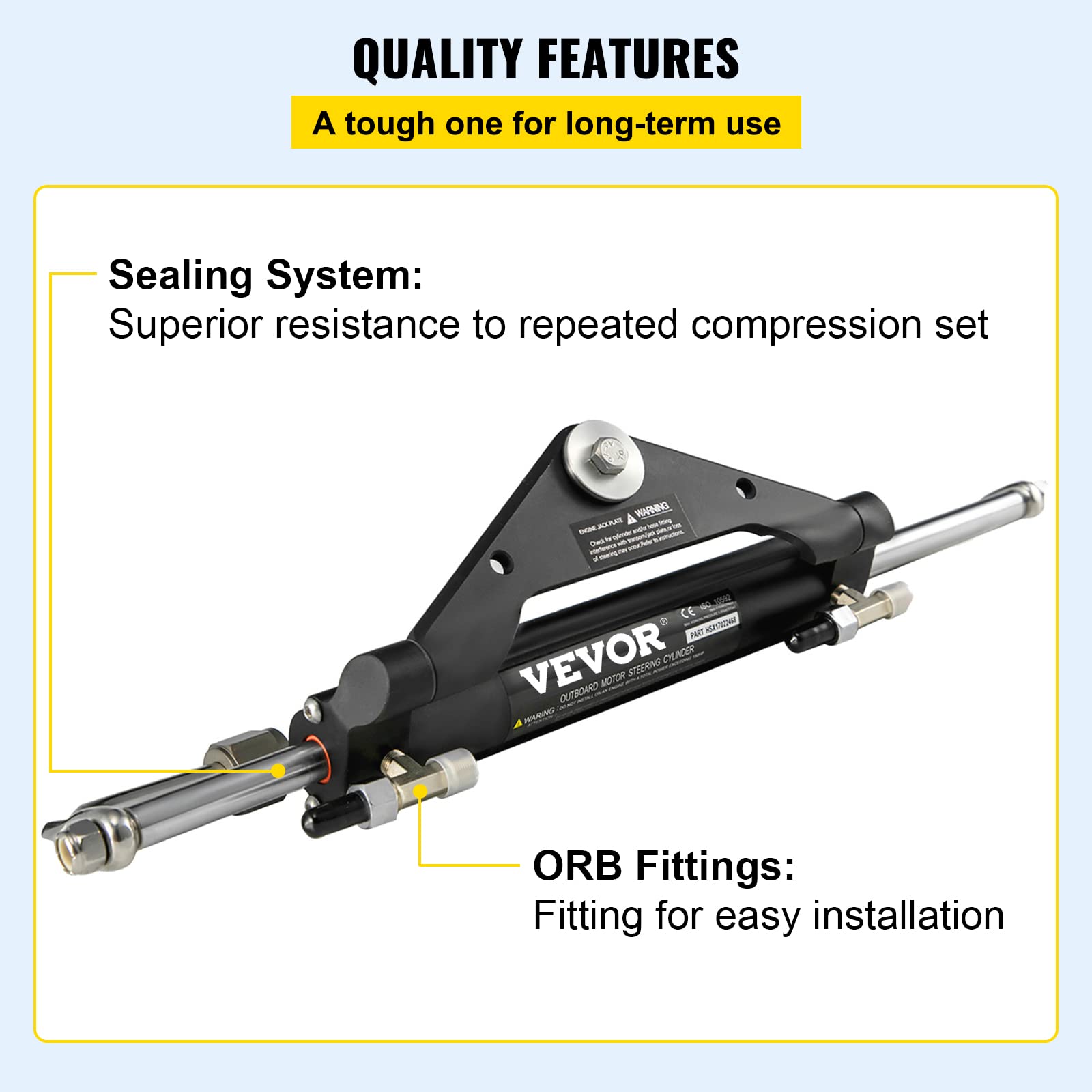 Buy VEVOR Hydraulic Steering Cylinder HC4645H Front Mount Hydraulic