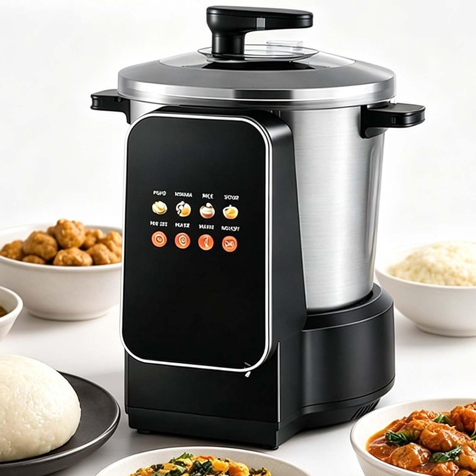 Wielofunkcyjne Urządzenie Do Ubijanego Ignamu/Fufu (900 W, 6 L) | Wszechstronne Funkcje: Mielenie Mięsa,Przygotowywanie Sosów I Blendowanie,Powłoka Nieprzywierająca Ułatwiająca