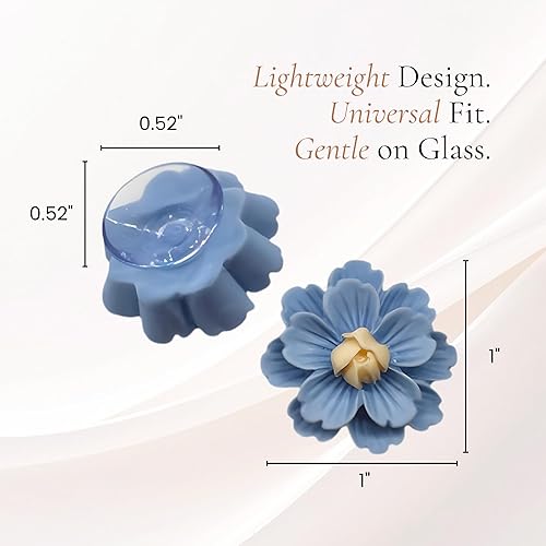 Miniatura 6 de Fount & Haven Dijes para copa de vino, paquete de 8 marcadores de copa de vino con ventosa para copas de tallo y copas sin tallo, marcadores de