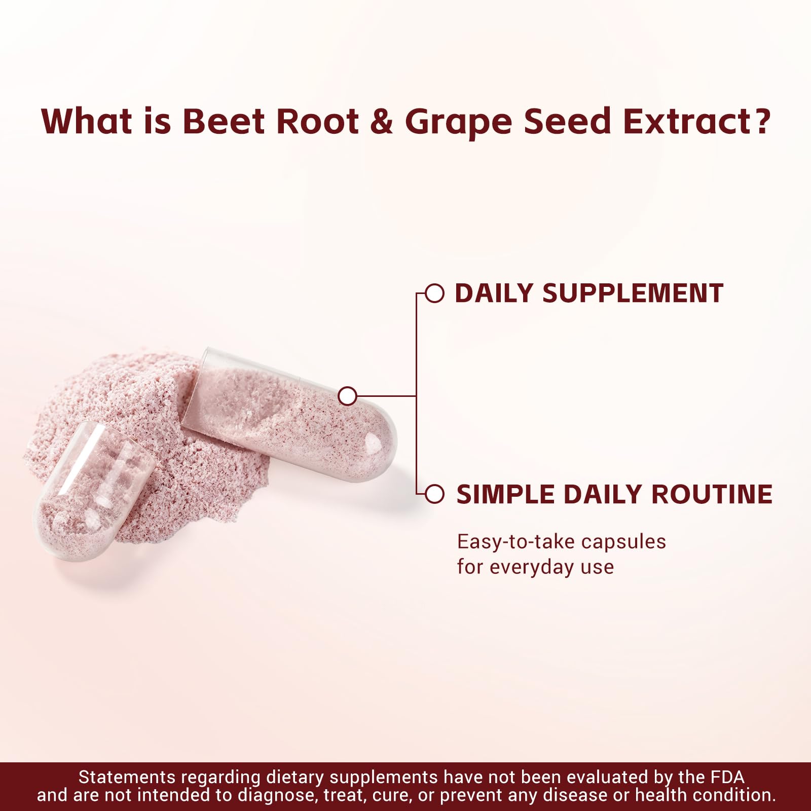 2 in 1 Organic Beet Root + Grape Seed Extract, Beet Root Capsules, Pure, Non-GMO & Gluten Free, 60 Beetroot Powder Capsules Supplement — Amazon image 6