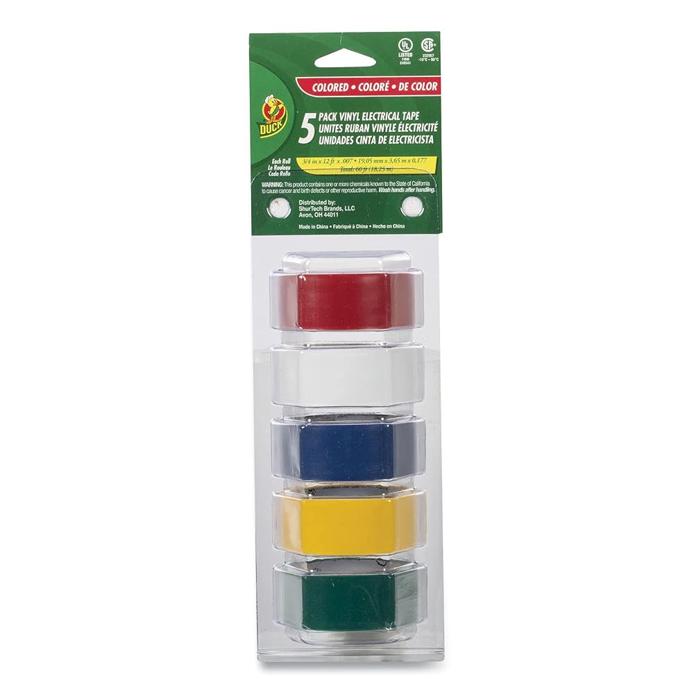 Electrc Tape3/4"X12' 5pk