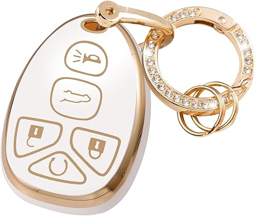 WSAuto Funda para llavero con llavero de metal compatible con Chevy Suburban Tahoe Traverse Buick Enclave Cadillac Escalade GMC Acadia Yukon