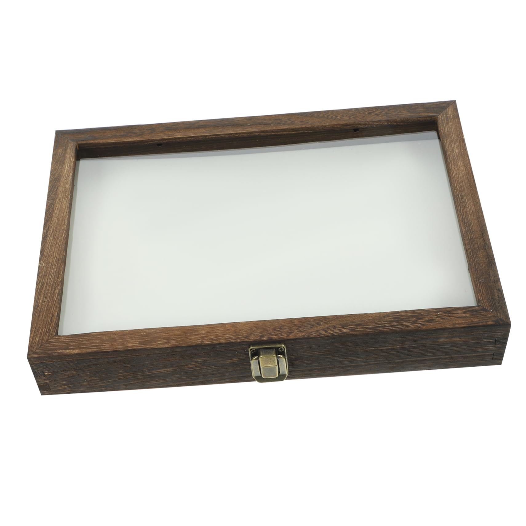 ERINGOGO Boîte De Présentation En Bois Avec Couvercle Transparent 31X8.66X1.85 Pouces Vitrine Pour Cadre De Rangement De Spécimens D'Insectes Et Pour Collection Et Affichage